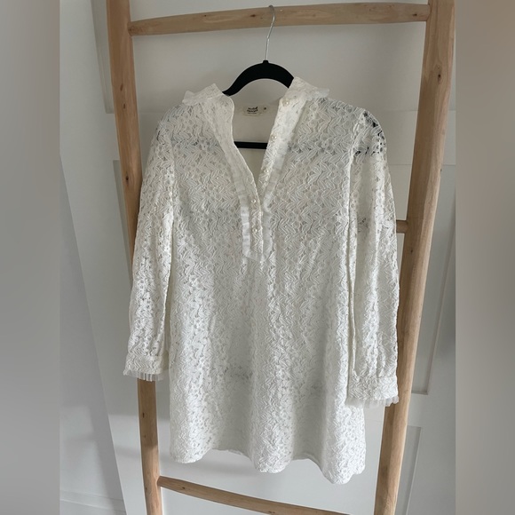 Cute white lacy mini dress XS - Picture 5 of 6